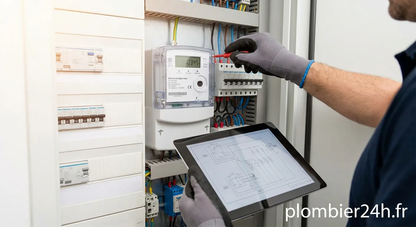 Installation changement compteur bidirectionnel Linky par technicien