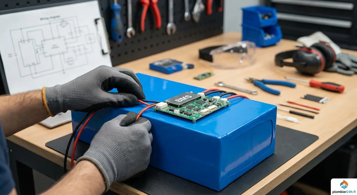 Schéma de câblage pour la pose BMS batterie lithium