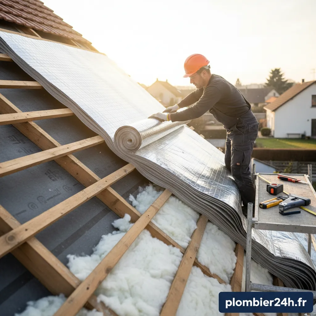 Installation d'une couverture isothermique sur une piscine creusée